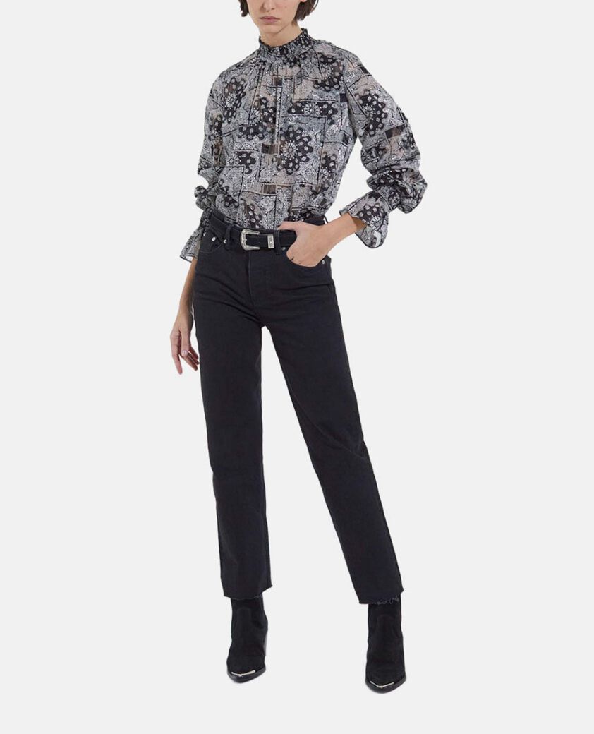 The Kooples FEMME BLACK blouse imprimée  à volants