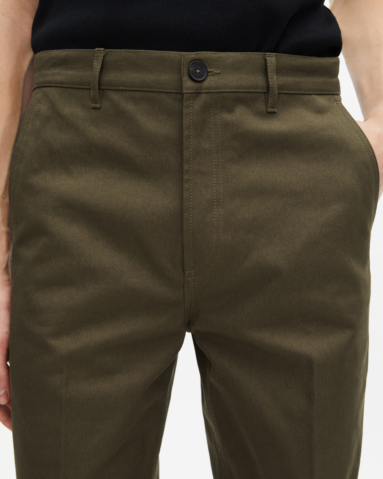 The Kooples MEN KAKI straight-leg khaki pants