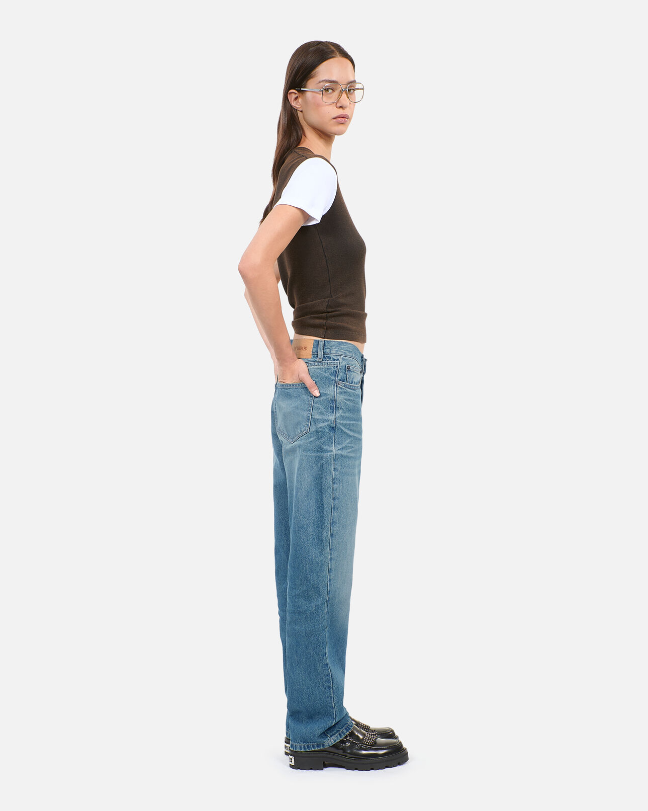 The Kooples FEMME MEDIUM BLUE jean boyfriend bleu