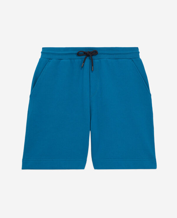 blaue shorts aus baumwolle