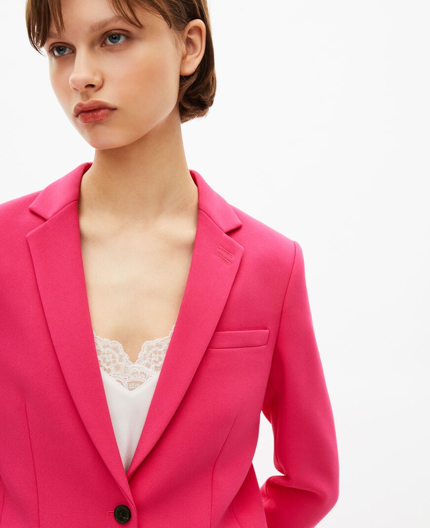 The Kooples WOMEN PINK pink crepe suit jacket