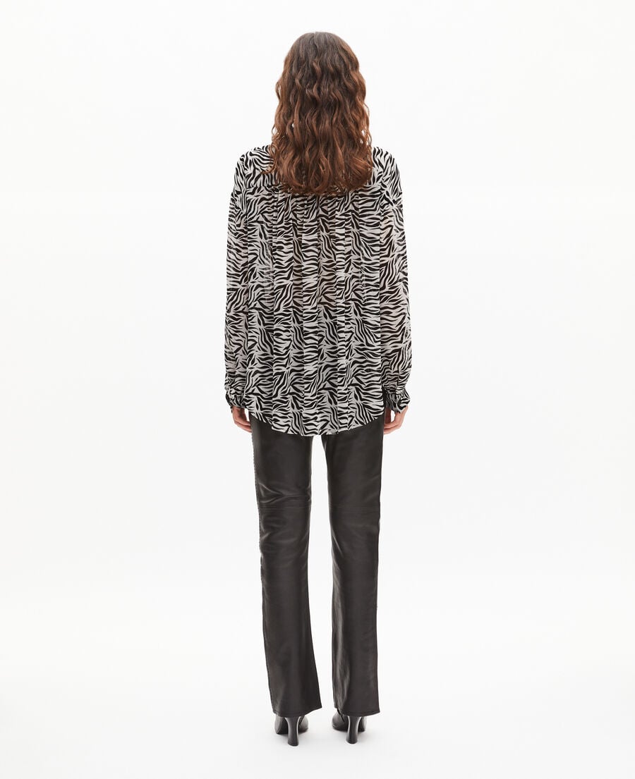 The Kooples DAMEN BLACK WHITE hemd mit zebradruck