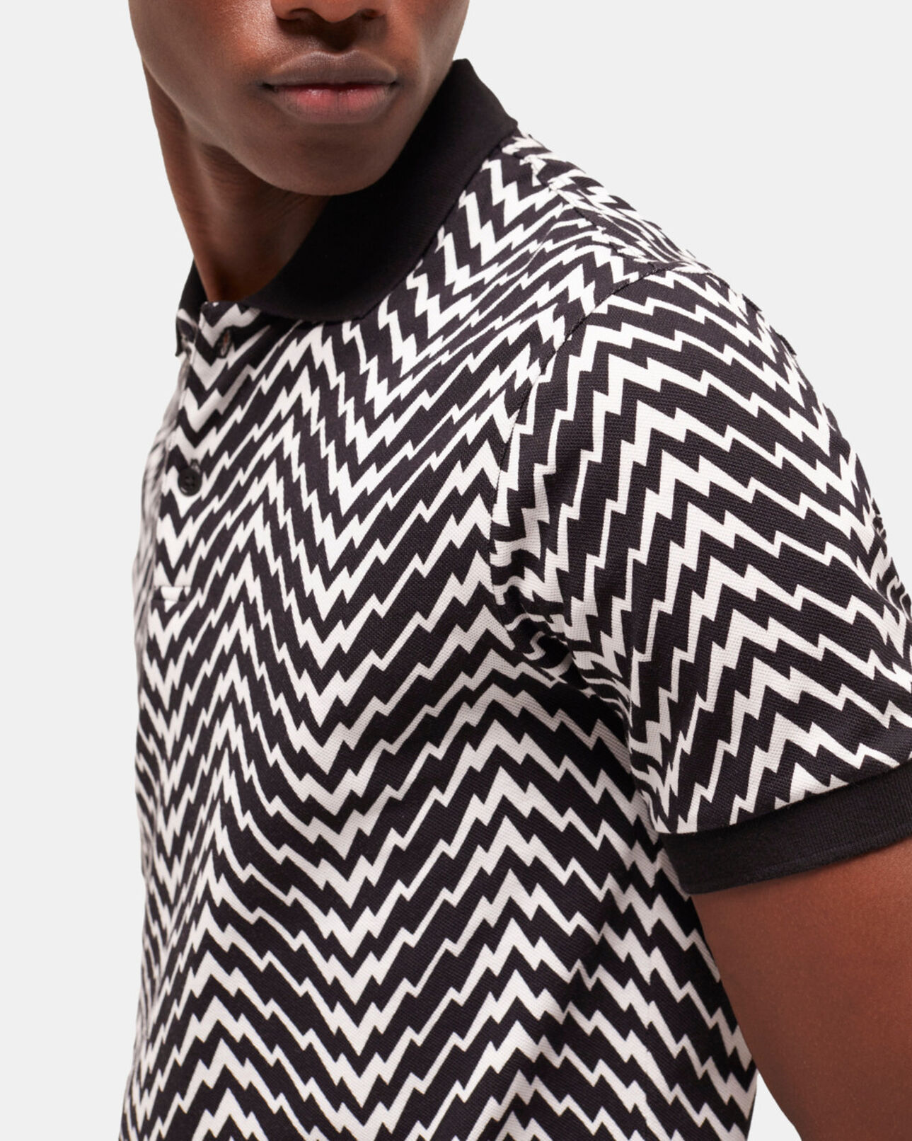 The Kooples HERREN BLACK / WHITE poloshirt mit print