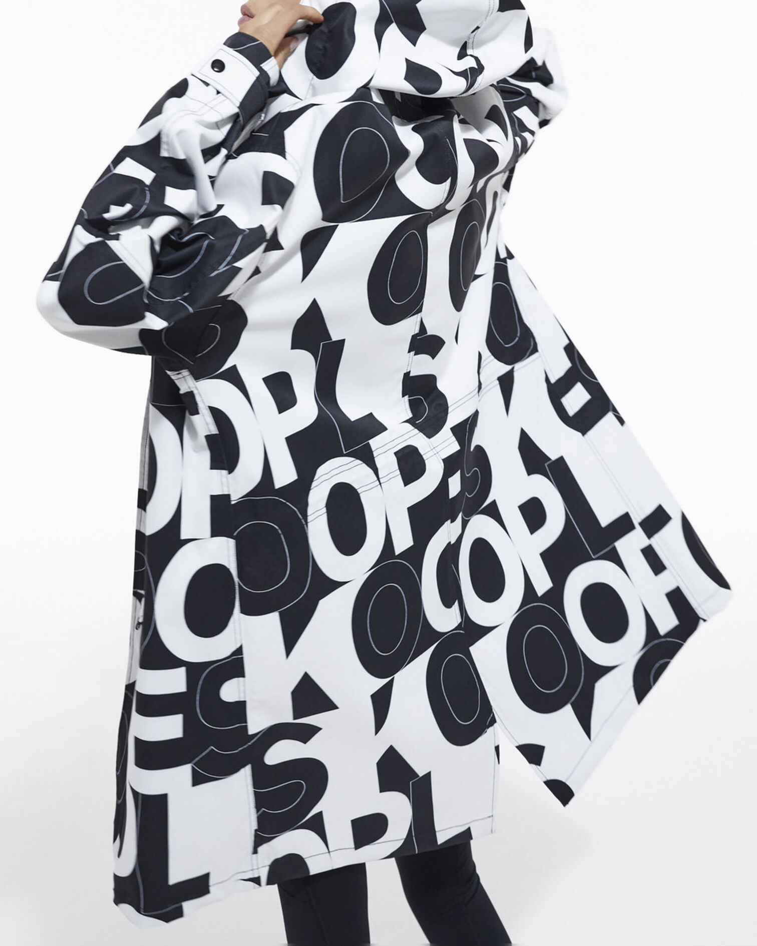 Parka logo The Kooples, BLACK / WHITE, hi-res image number null