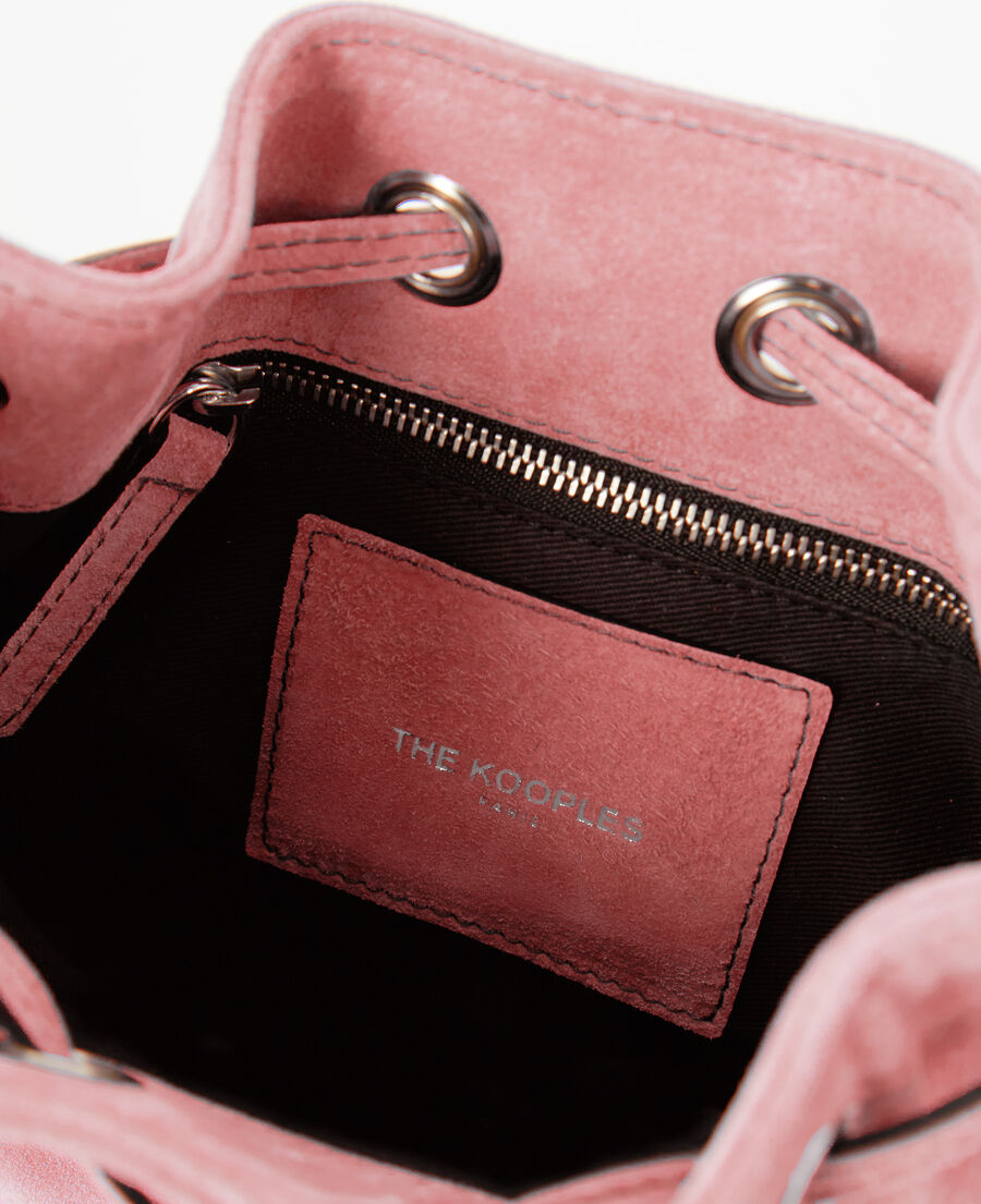 sac small tina en cuir rose