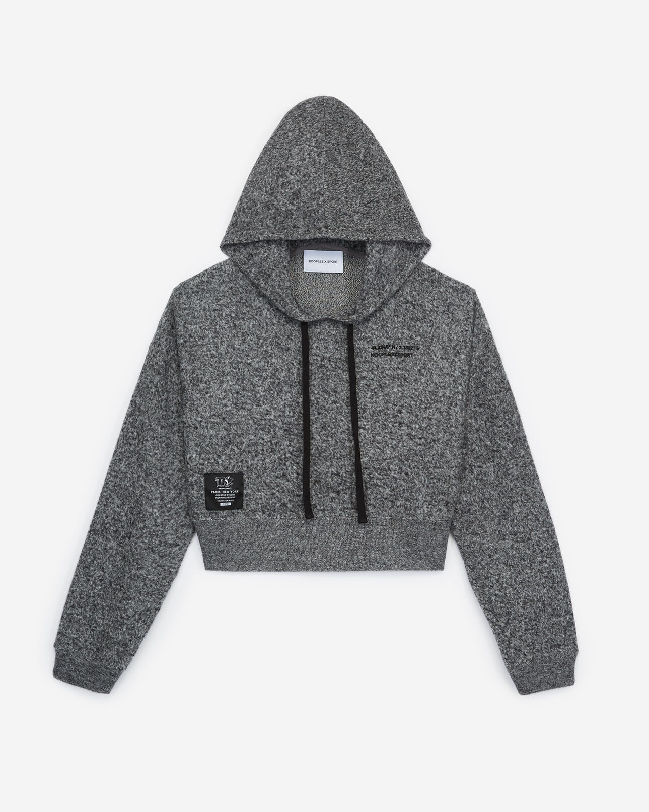 The Kooples FEMME GREY MELANGE sweatshirt gris à capuche