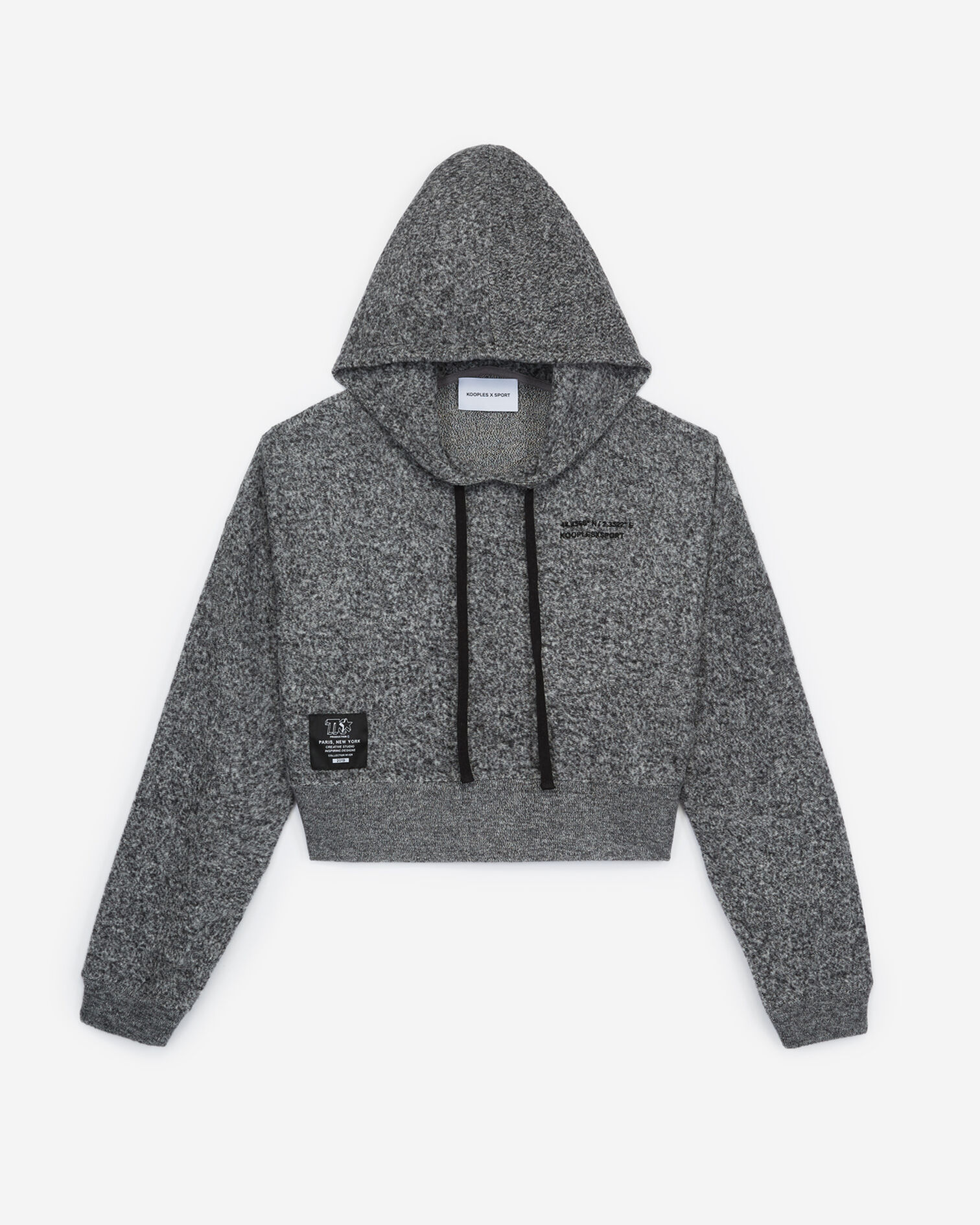Sweatshirt gris à capuche, GREY MELANGE, hi-res image number null