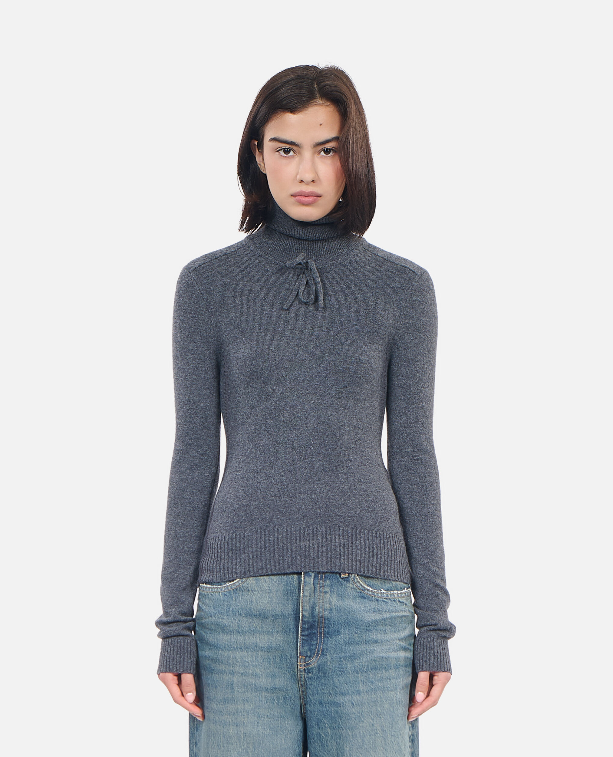 Pull en cachemire gris, ANTHRACITE MELANGE, hi-res image number null