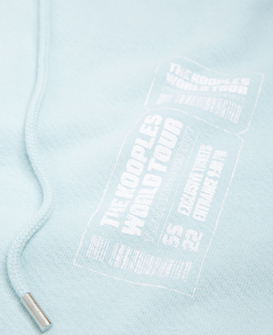 sky blue hoodie with oversized print