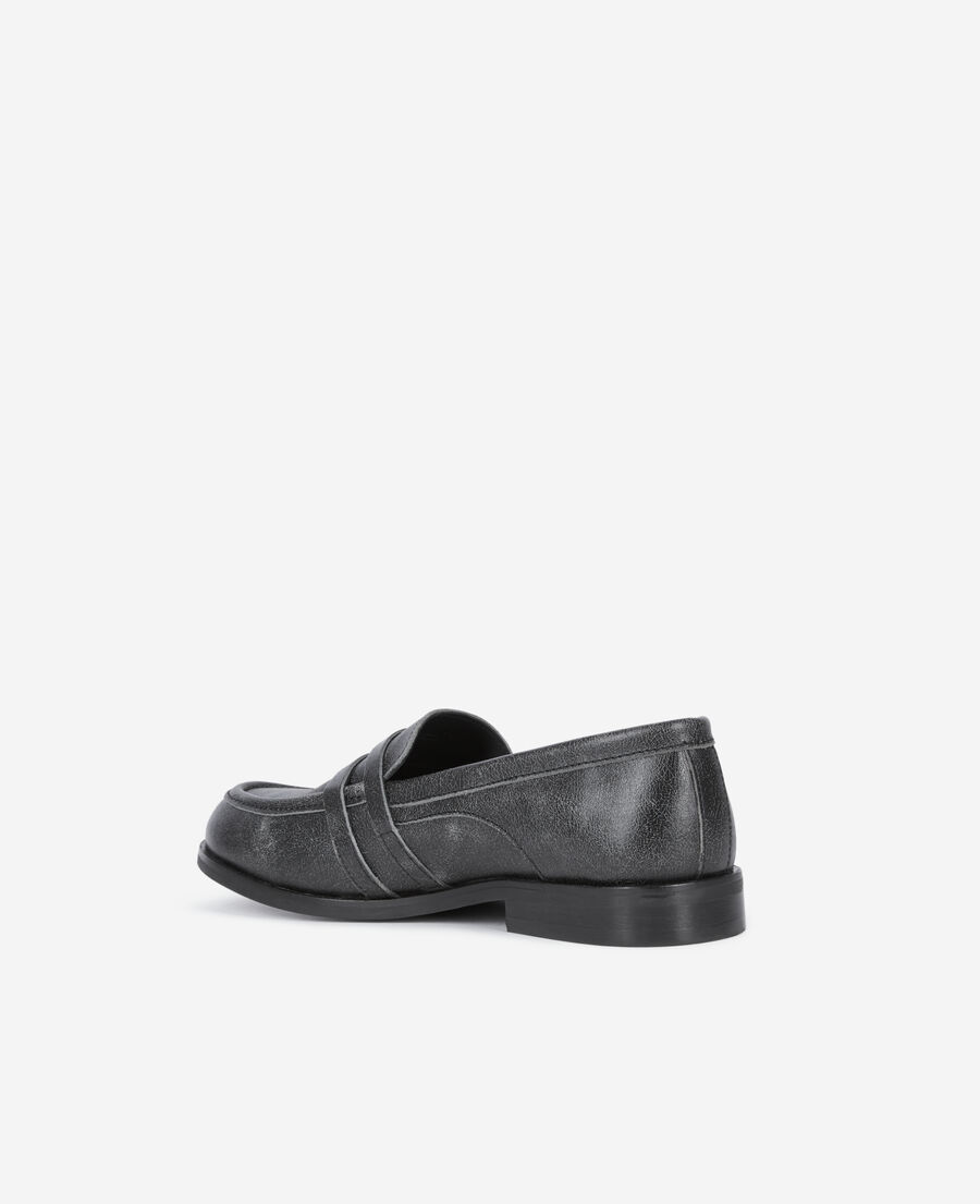 The Kooples FEMME BLACK mocassins en cuir noir avec boucles western 