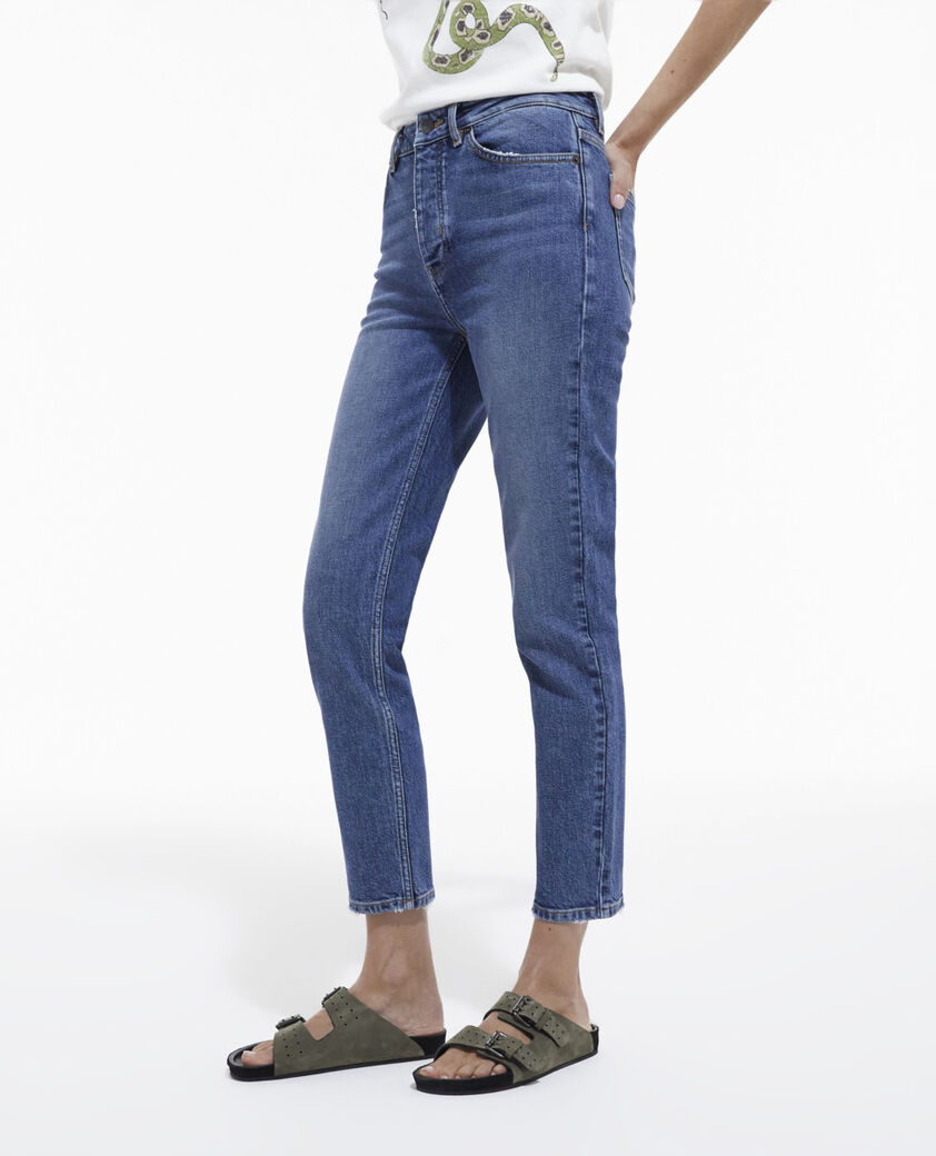 The Kooples DAMEN BLUE DENIM blaue slim-fit-jeans