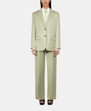 The Kooples F KAKI GREY light green linen suit jacket