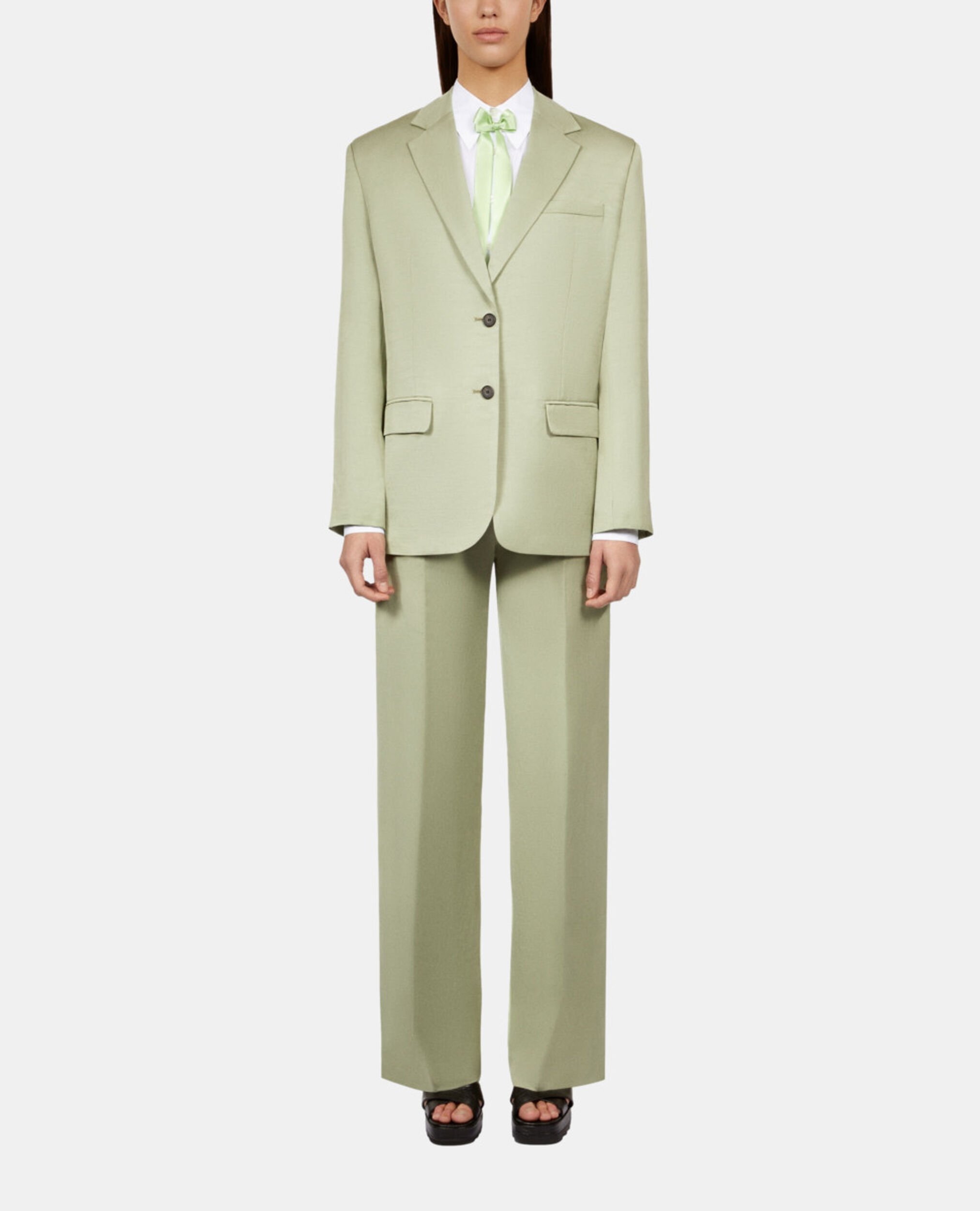 Light green linen suit jacket, KAKI GREY, hi-res image number null