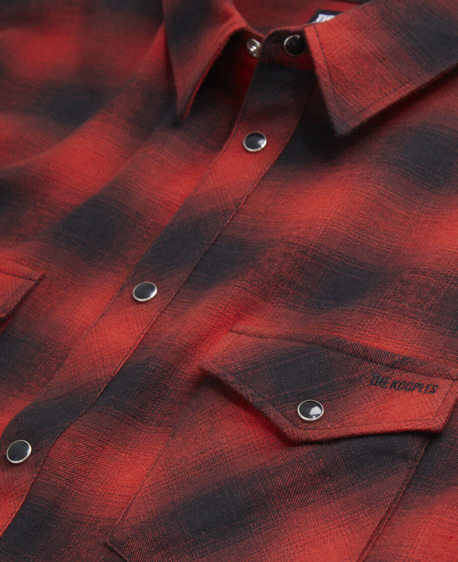 red and black checkered shirt