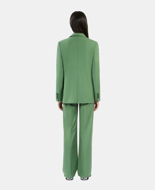 The Kooples WOMEN LIGHT KAKI green wool suit jacket