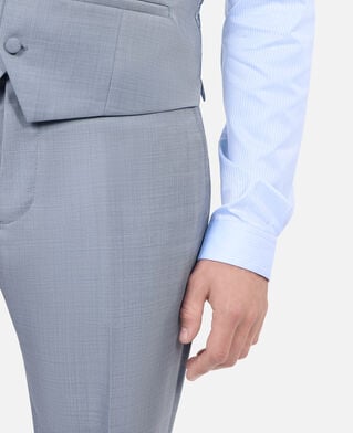 The Kooples MEN BLUE light blue slim fit wool suit vest