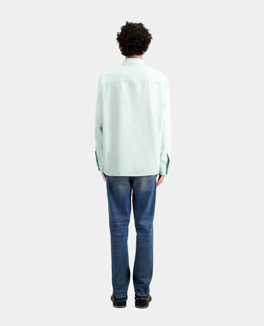 The Kooples HERREN OCEAN grünes jackenhemd aus denim