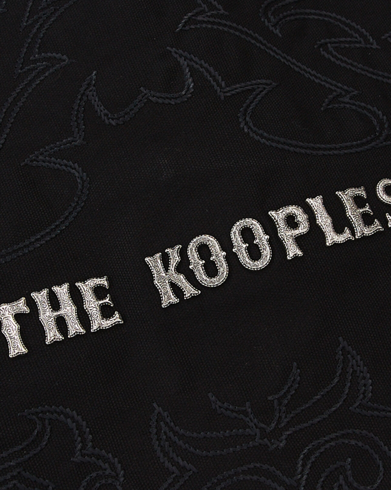 The Kooples FEMME BLACK grand sac cabas noir avec broderies et logo