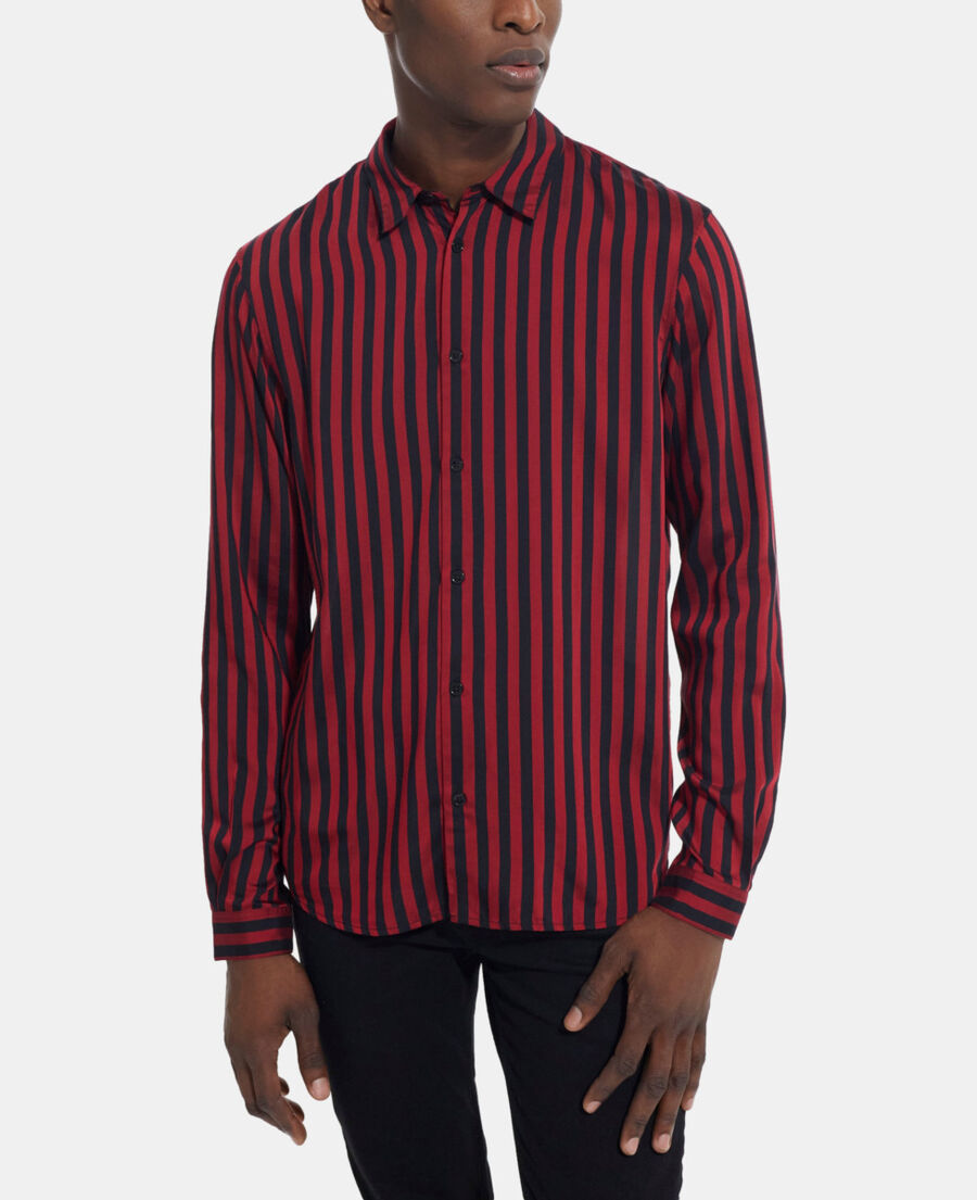 striped shirt with classic collar