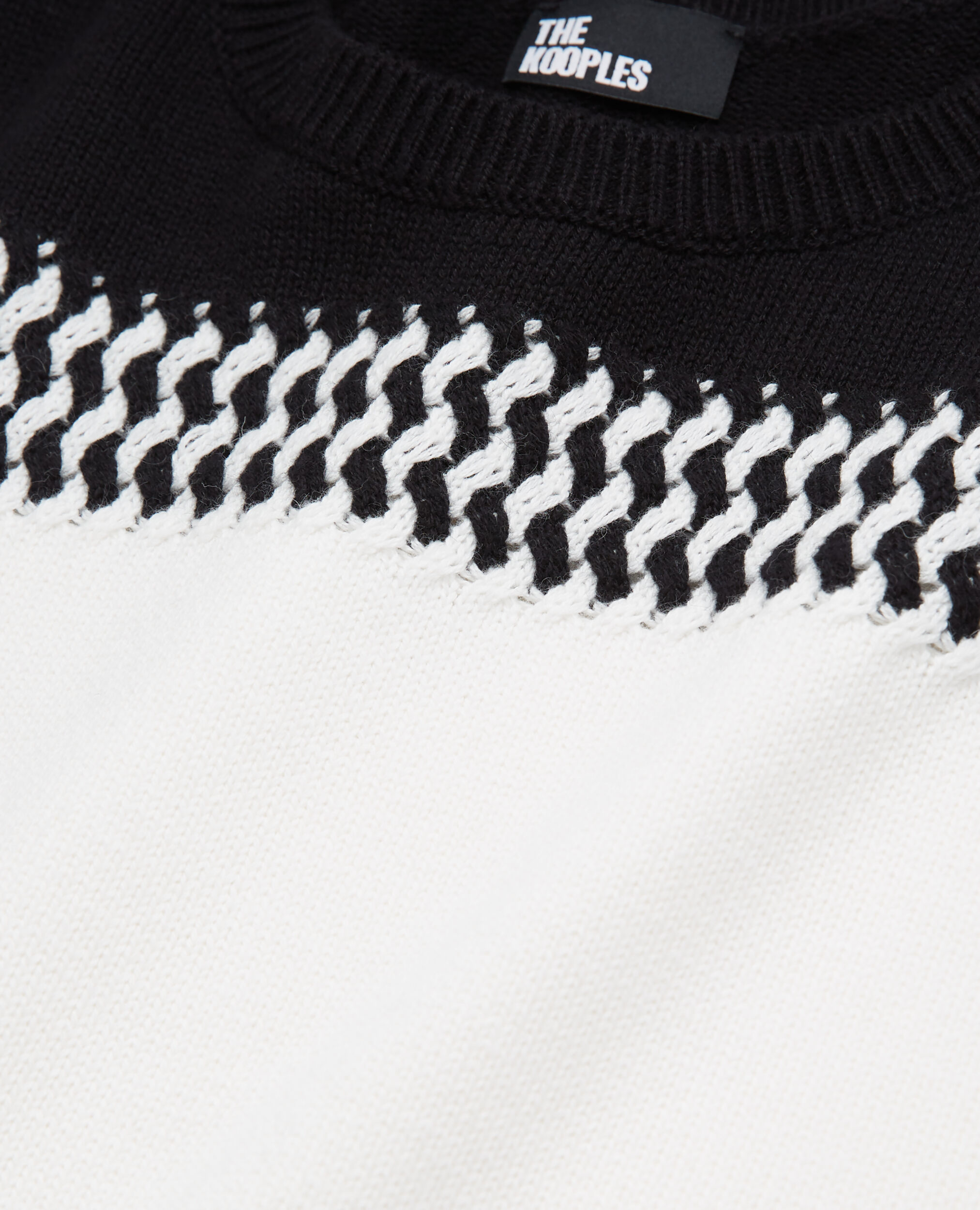 Two-tone jumper, WHITE / BLACK, hi-res image number null