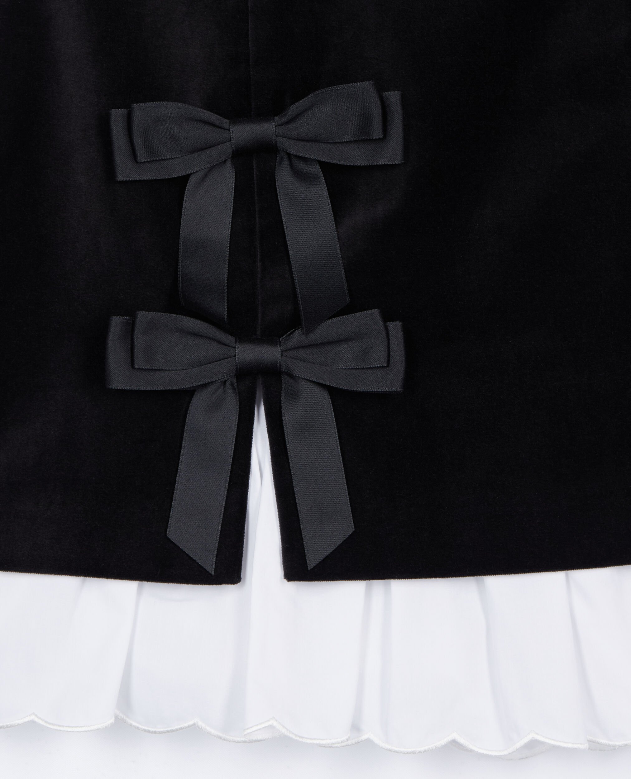 Short black velvet skirt , BLACK, hi-res image number null