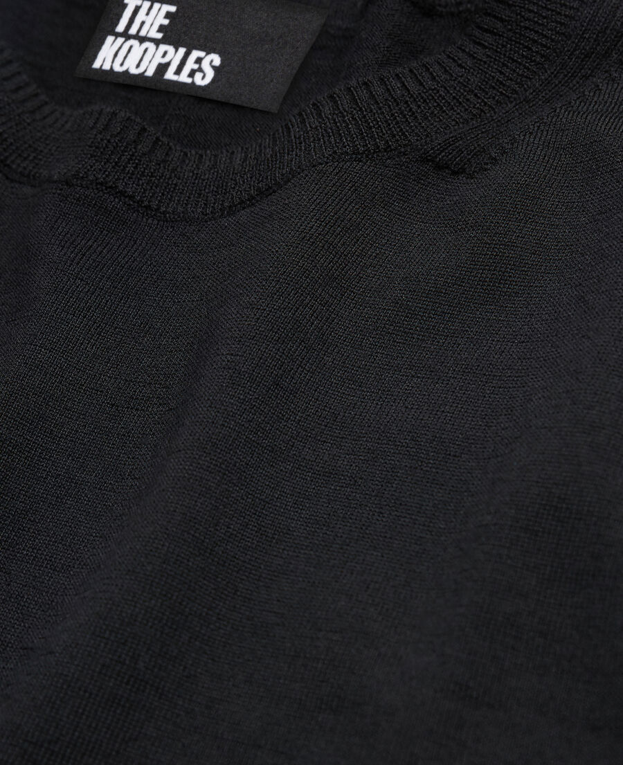 fine black merino sweater