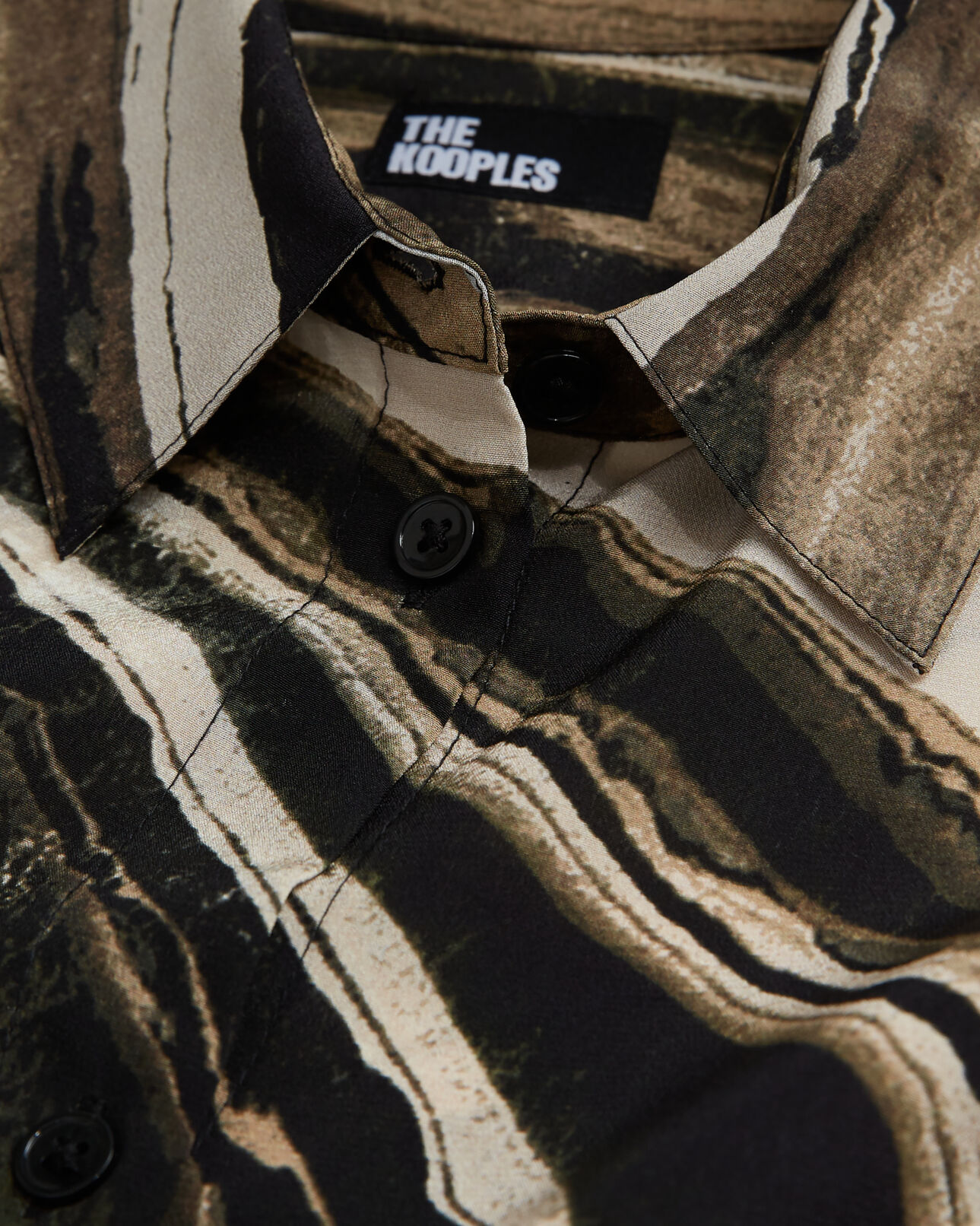 The Kooples MUJER BEIGE-BROWN camisa seda estampada