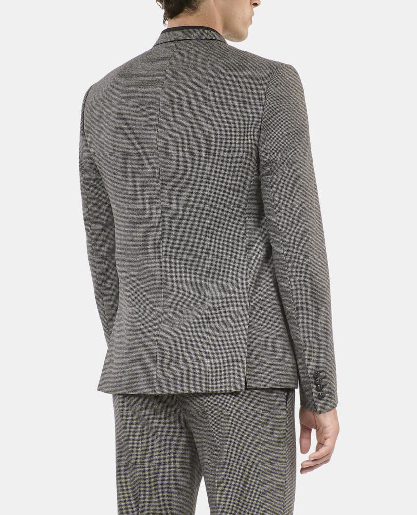 The Kooples HOMME BLACK GREY veste de costume pied de poule noir et blanc