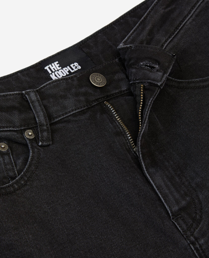 The Kooples WOMEN BLACK WASHED straight black jeans