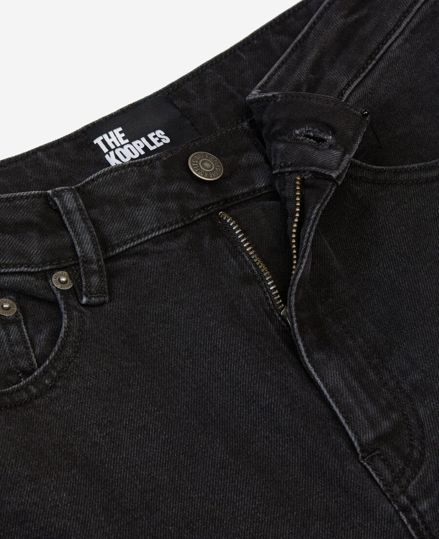 The Kooples F BLACK WASHED straight black jeans