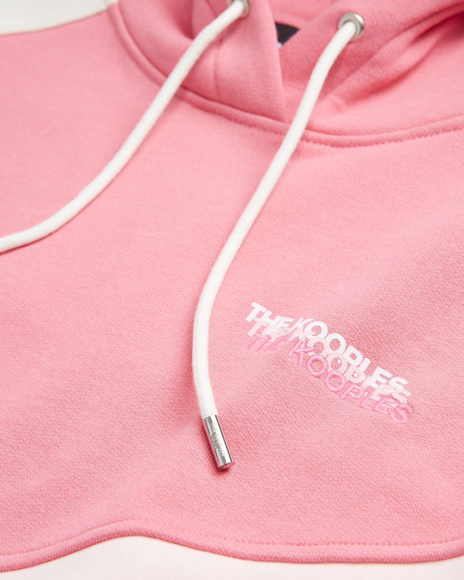 Sudadera rosa blanco crudo capucha muletón, PINK ECRU BLACK, hi-res image number null