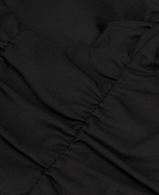 The Kooples FEMME BLACK top court avec drapé noir