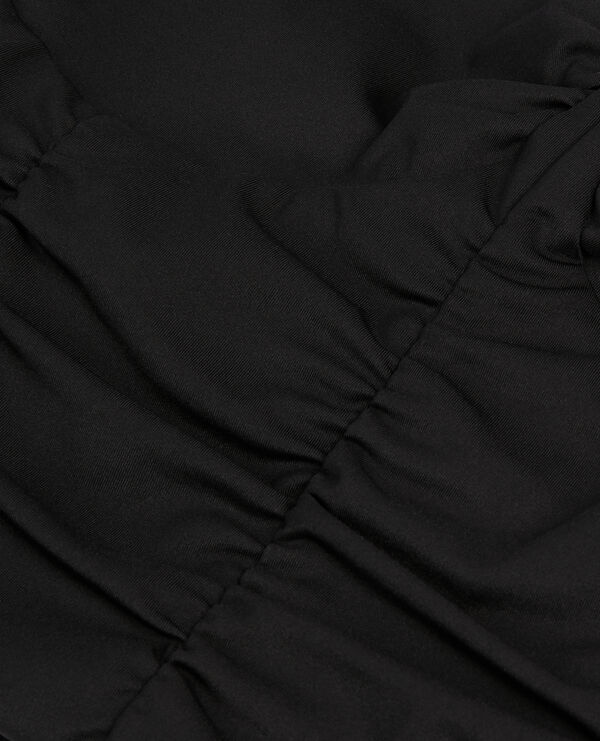 The Kooples FEMME BLACK top court avec drapé noir