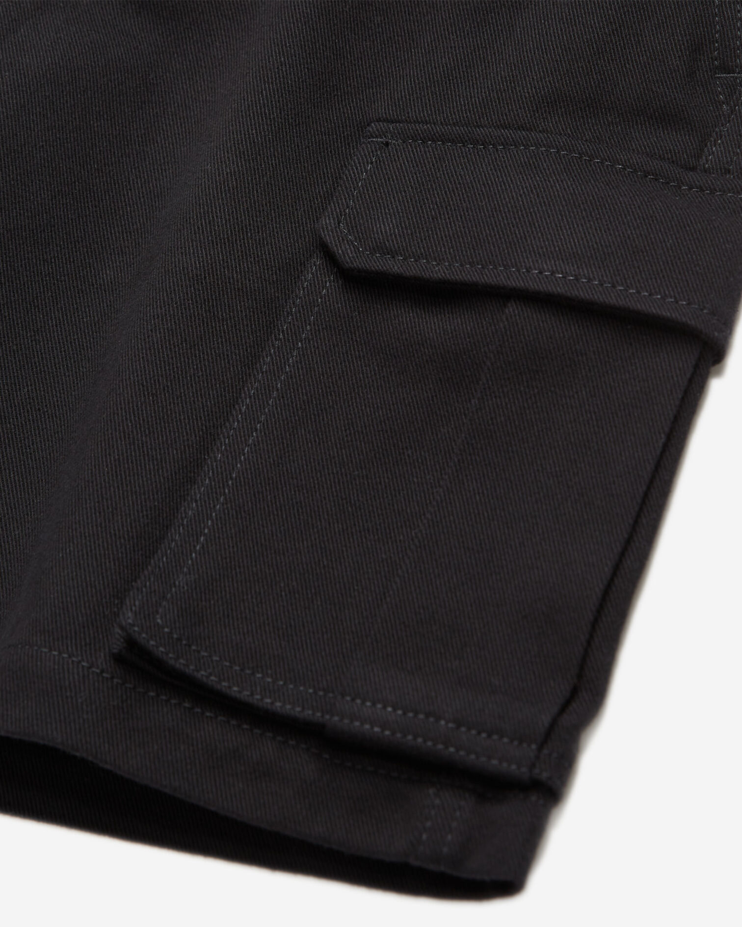 Short noir coton biologique à poches cargo, BLACK, hi-res image number null