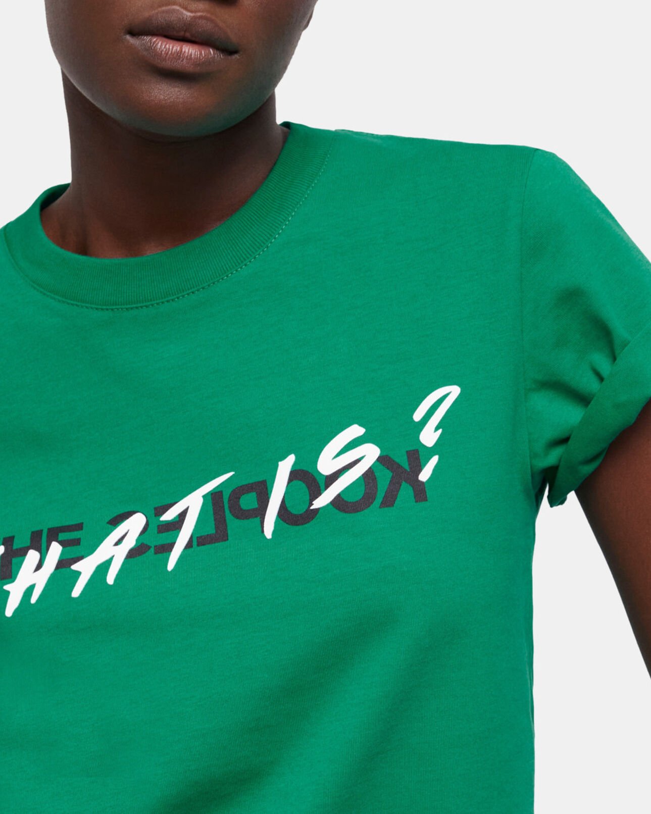 The Kooples FEMME GREEN t-shirt femme what is vert