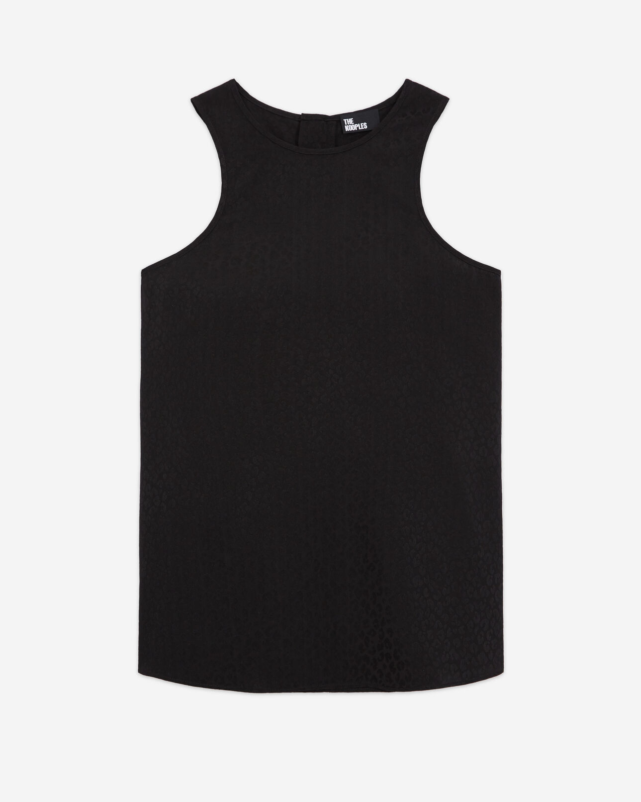 The Kooples F BLACK black leopard print tank top