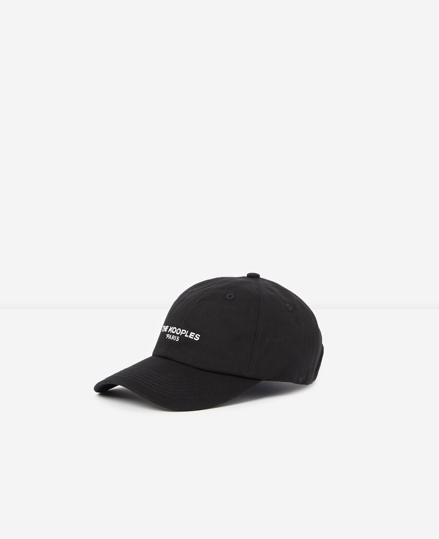 black cotton cap with the kooples paris screen print