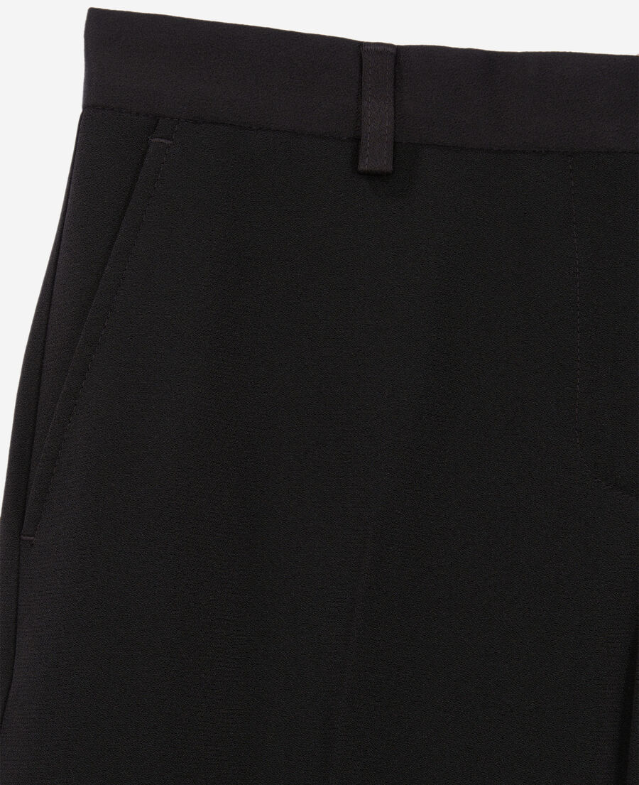 schwarze anzughose aus krepp
