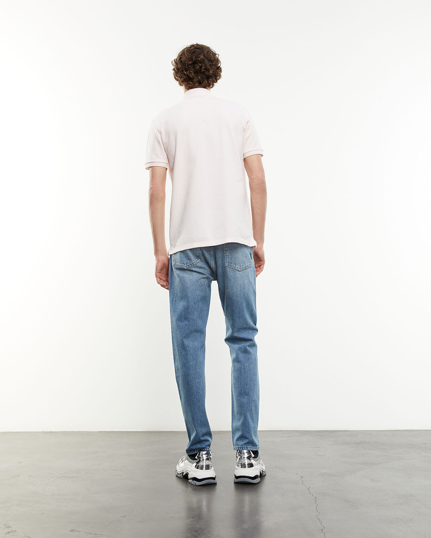 Straight-cut faded blue jeans, BLUE WASHED, hi-res image number null