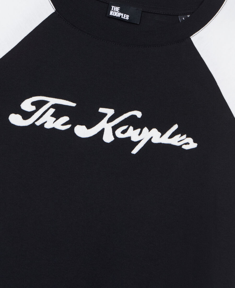 The Kooples F BLACK black and white long-sleeved t-shirt