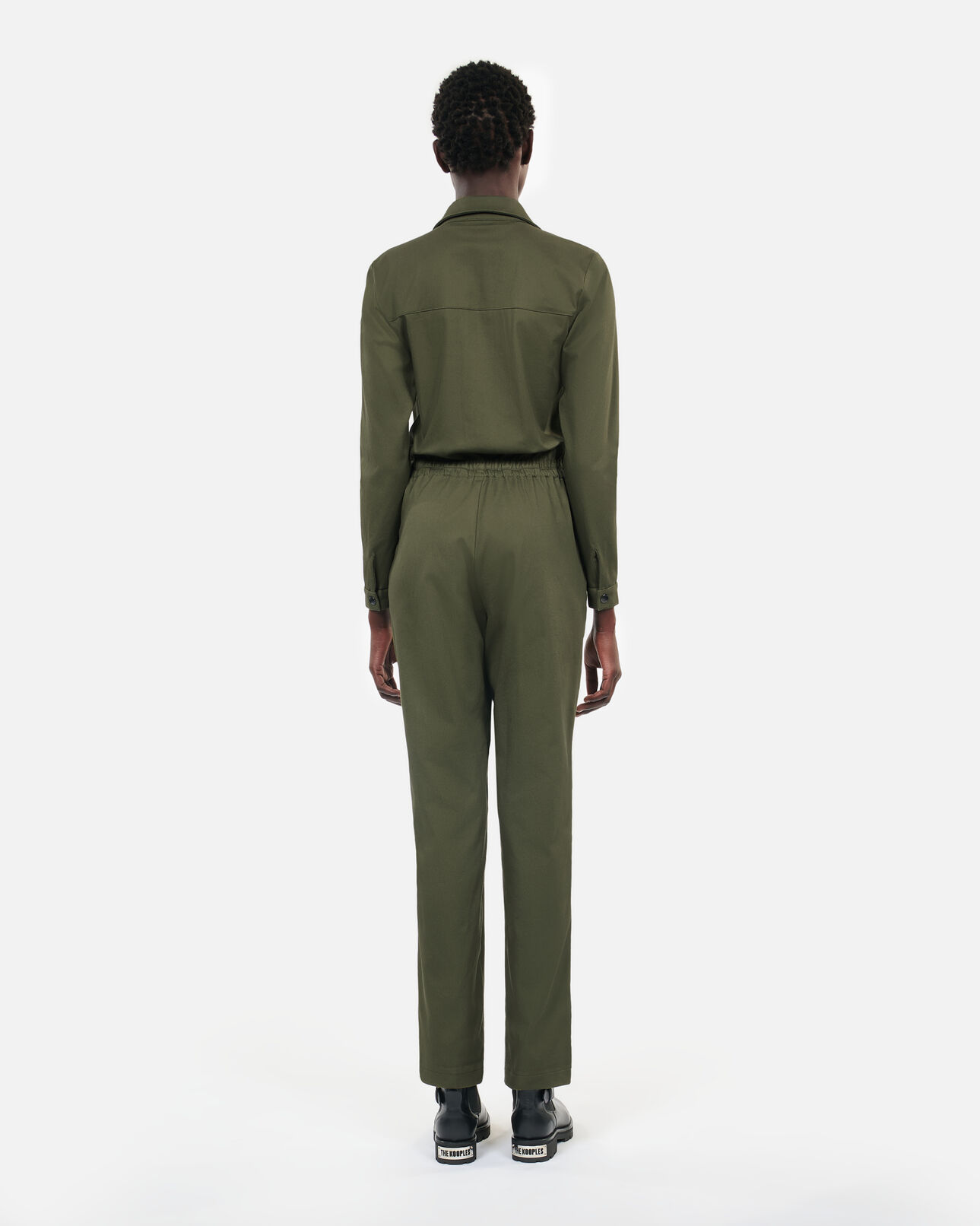 The Kooples FEMME KAKI combinaison the kooples x carolina ritzler kaki en coton