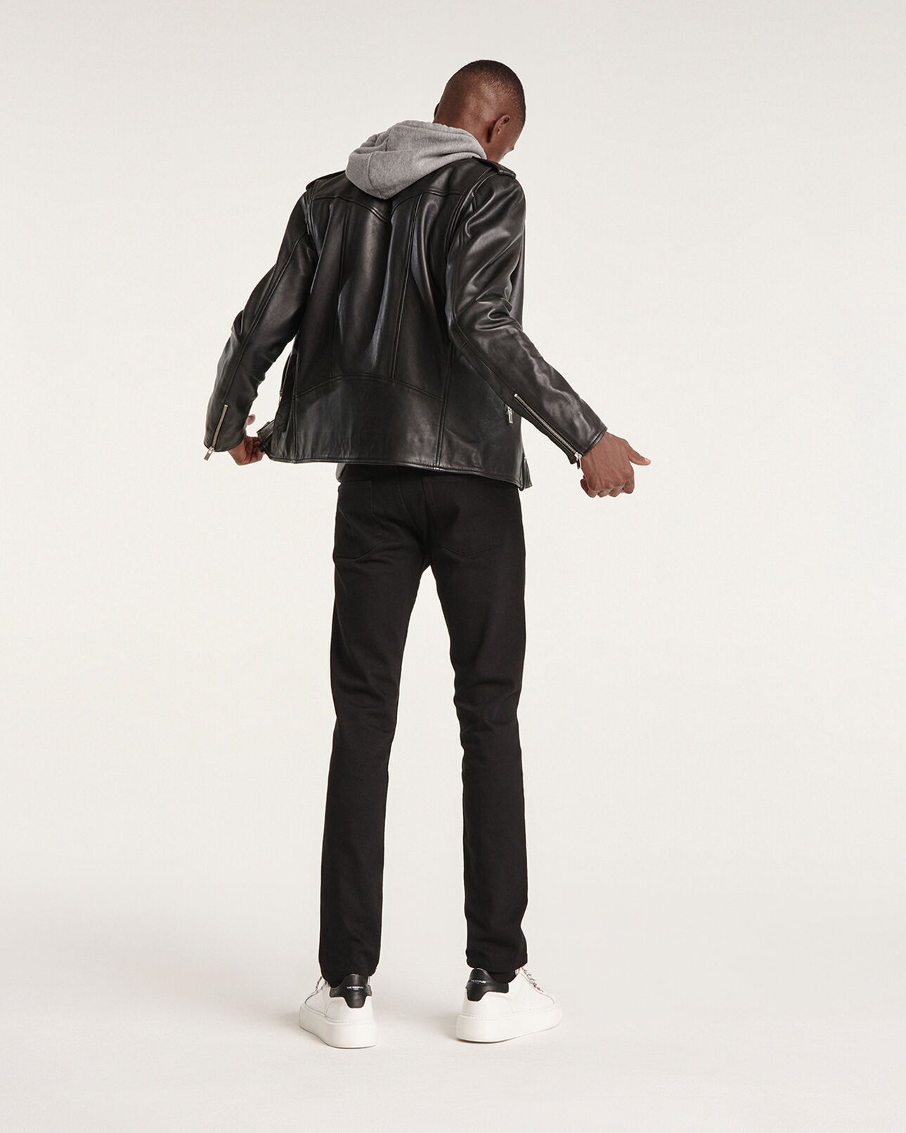 The Kooples HOMME MIDDLE GREY MELANGE sweat gris sérigraphie what is