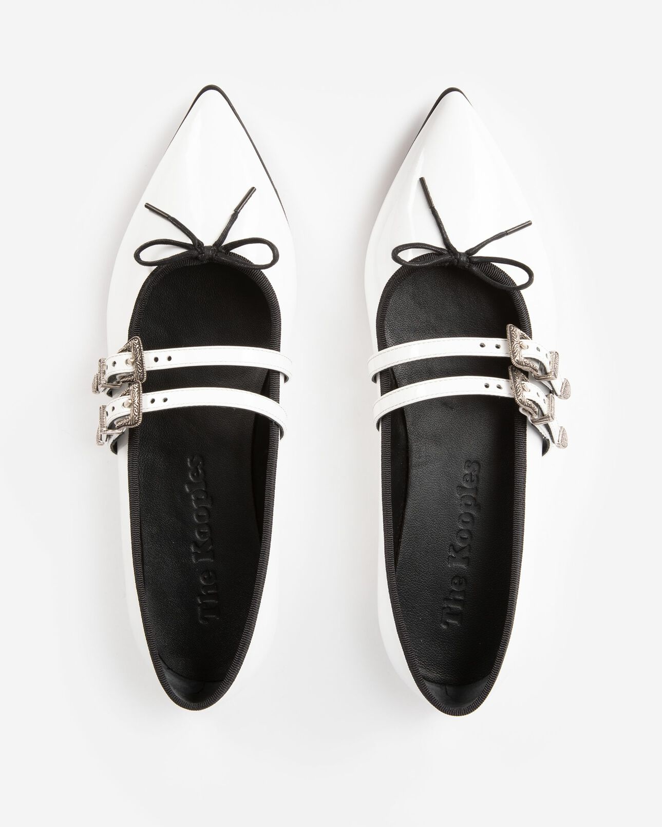 The Kooples DAMEN WHITE flache ballerinas aus weißem leder