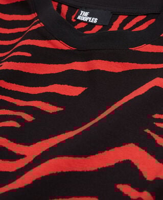 The Kooples H RED / BLACK men's red printed t-shirt