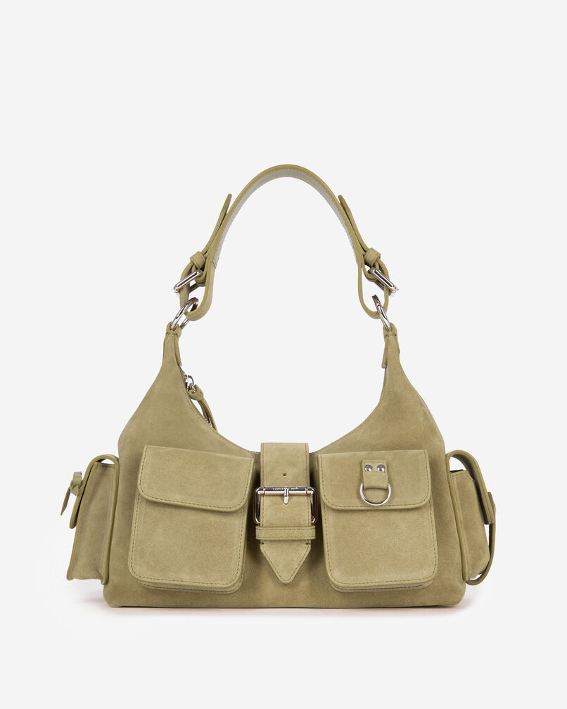 The Kooples FEMME CAMEL sac amelia en cuir suède camel