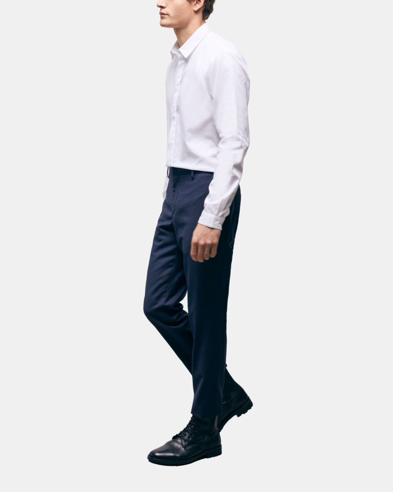 The Kooples MEN NAVY navy blue wool suit pants