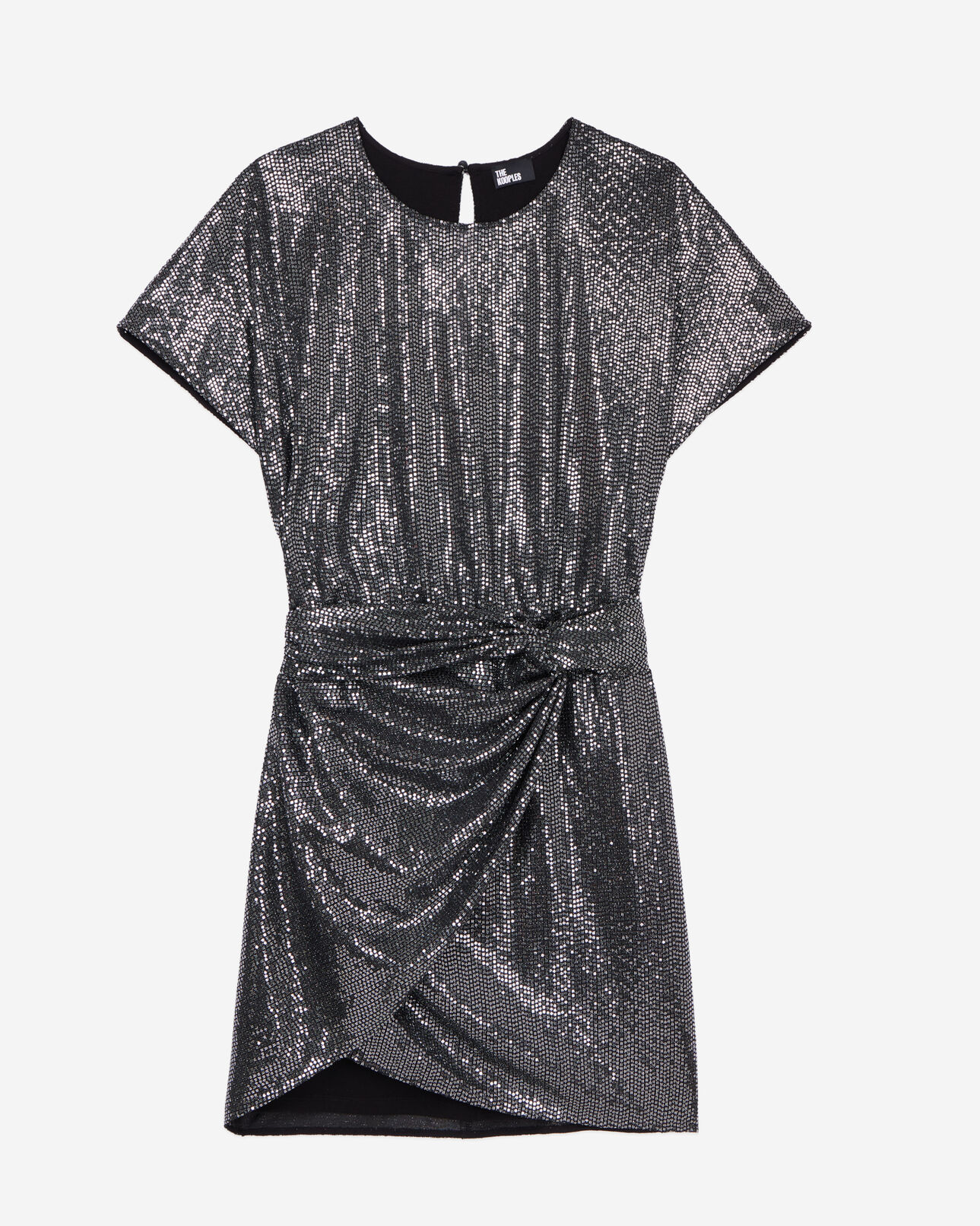 The Kooples DAMEN SILVER kurzes kleid mit metalliceffekt