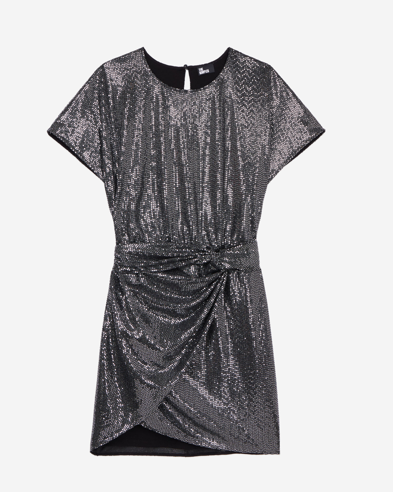 Kurzes Kleid mit Metalliceffekt, SILVER, hi-res image number null
