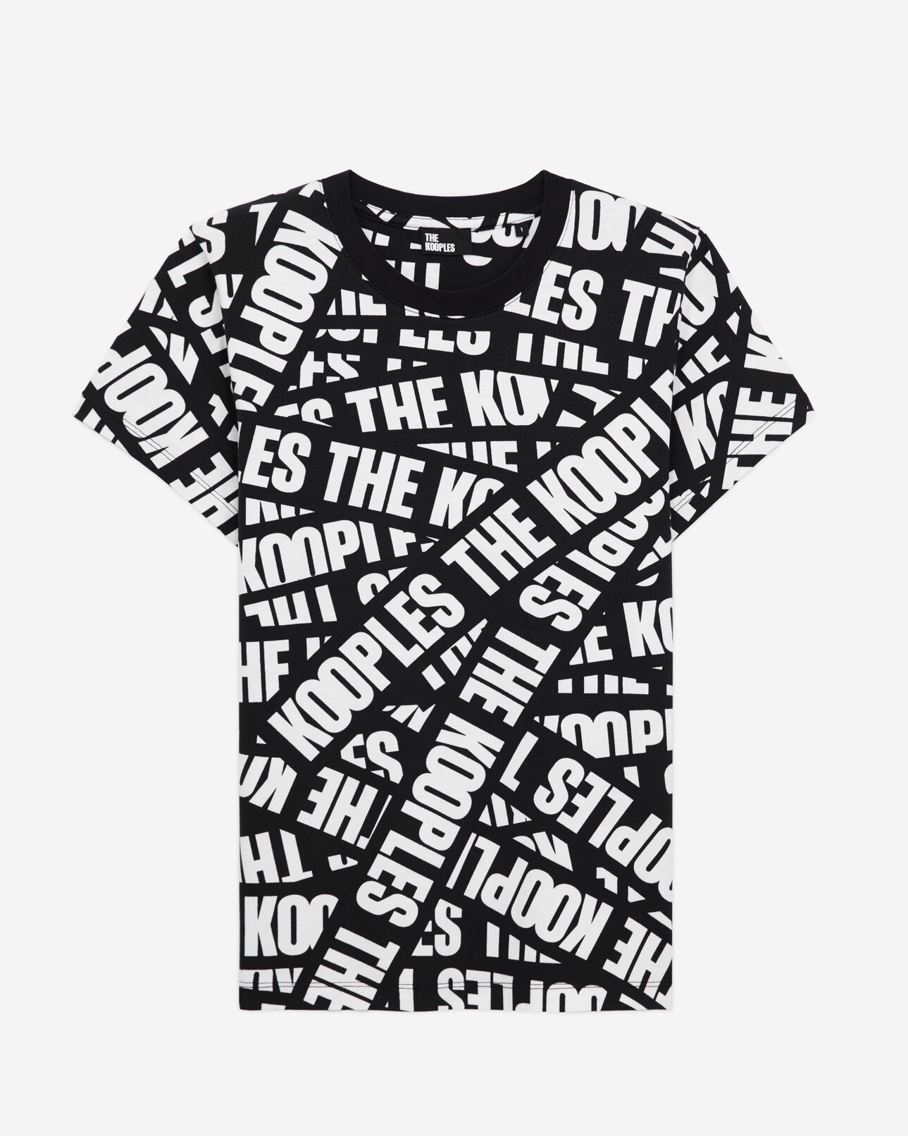 The Kooples WOMEN BLACK / WHITE t-shirt with the kooples logo