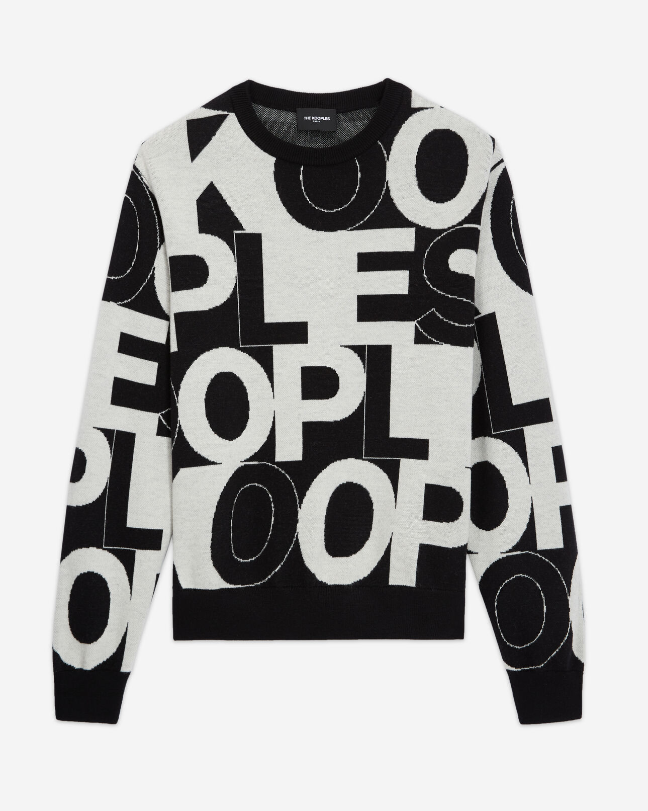 The Kooples HERREN BLACK WHITE pullover mit the kooples logo